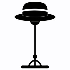 Hat stand Black silhouette