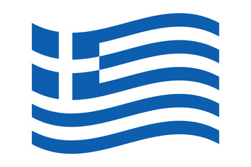 Vector illustration of wavy Greece flag on transparent background © NAVIN