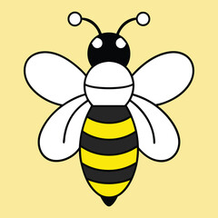 Cute Bee Cartoon Design