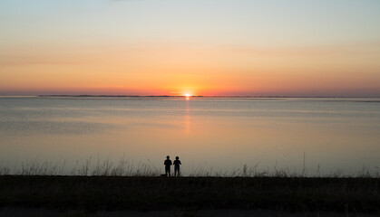 Sunset in Utersum on the island of Föhr