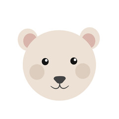 Animal Faces White Bear