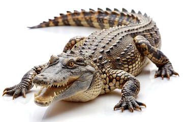 Naklejka premium crocodile isolated on white background