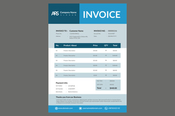 Invoice template Memo invoice template Invoice design vector