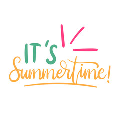 Beach Elements Summertime Lettering