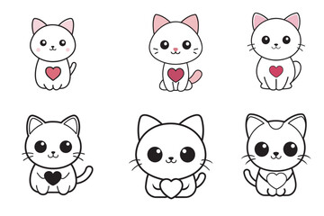 Cute Kawaii Valentine cat