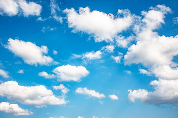 Beautiful clouds on a blue-blue sky in the daylight