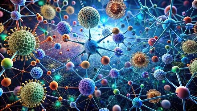 Microbial Matrix: Complex, interconnected, geometric, organic, cellular network