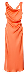 Hot orange dress isolated on white background