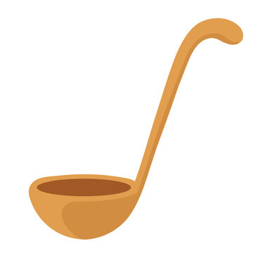 wooden ladle simple design clip art preview