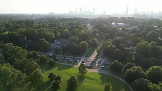 City skyline, Atlanta, suburbs