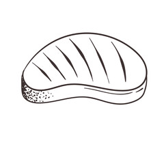 Hand Drawn Meat Steak