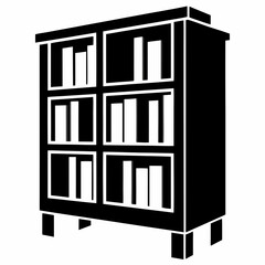 Bookshelf Black silhouette
