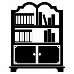 Bookshelf Black silhouette