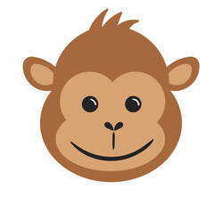 Animal Baby Face Elements Monkey