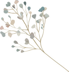 Vector, clipart, set, flower branch, purple flowers, meadow flowers, blue wild flowers, small flowers. Template space for text. Greeting cards, invitation, baby shower, birthday, event, holiday, weddi