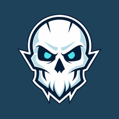 Skull Logo Vector Art on White Background