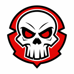 Skull Logo Vector Art on White Background