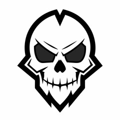 Skull Logo Vector Art on White Background