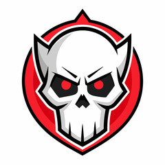 Skull Logo Vector Art on White Background