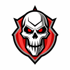 Skull Logo Vector Art on White Background