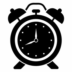 Alarm clock Black silhouette