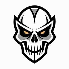Skull Logo Vector Art on White Background