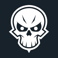 Skull Logo Vector Art on White Background
