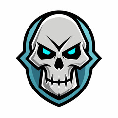Skull Logo Vector Art on White Background