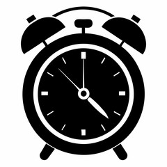 Alarm clock Black silhouette