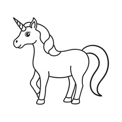 Obraz premium Cute Cartoon Rainbow Unicorn