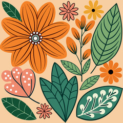 seamless background with flowers