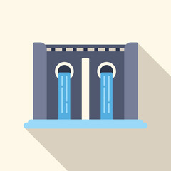 Water flowing through a hydroelectric power plant, generating clean and sustainable energy