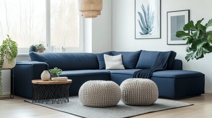 modern living room with sofa
