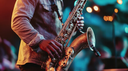 Obraz premium The Granada Jazz Festival. a holiday in Spain. street jazz.
