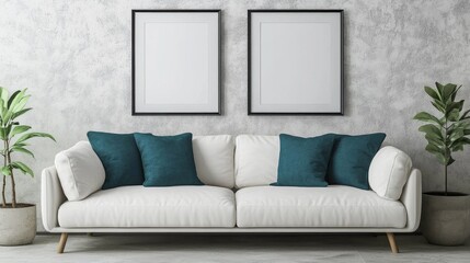 modern interior with sofa