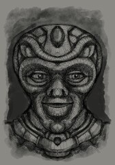 Alien creature, sketch - digital painting © Cubitron
