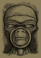 Alien creature, sketch - digital painting © Cubitron