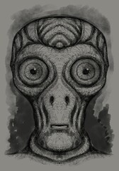 Alien creature, sketch - digital painting © Cubitron