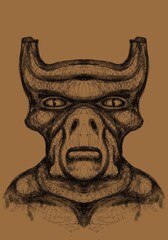 Alien creature, sketch - digital painting © Cubitron