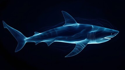 Fototapeta premium shark interactive elements