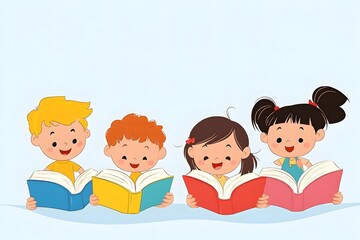simple image of children reading