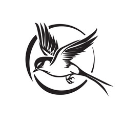 Swallow Bird Logo Vector. Swallow bird Vintage Flying logo business design template vector illustration