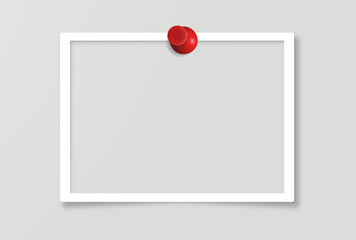 transparent single polaroids with thumbtack pin