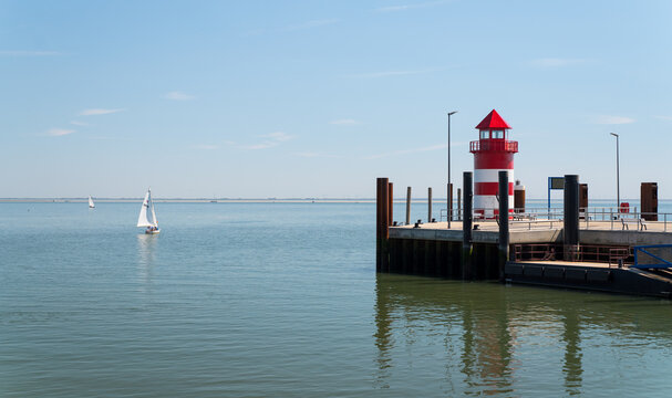Lighthouse on the island of F&ouml;hr in Wyk in northern Germany