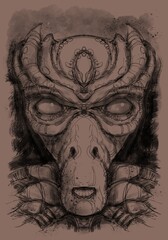 Alien creature, sketch - digital painting © Cubitron
