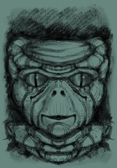Alien creature, sketch - digital painting © Cubitron
