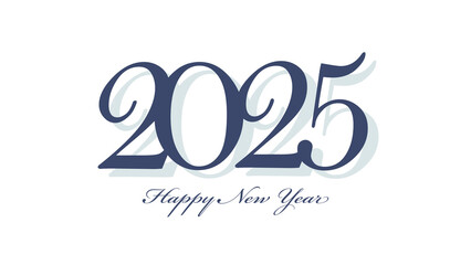 2025 Happy New Year Greeting Card Illustration