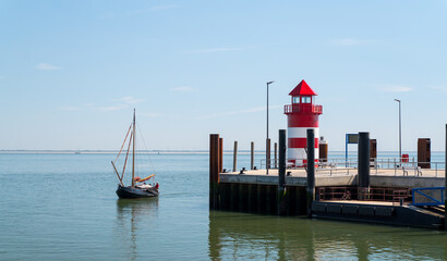 Lighthouse on the island of Föhr in Wyk in northern Germany