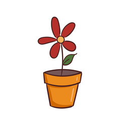 Gardening Doodle Flower Pot