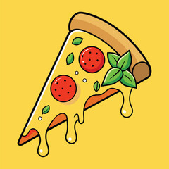 Mouthwatering Pizza Slice Design